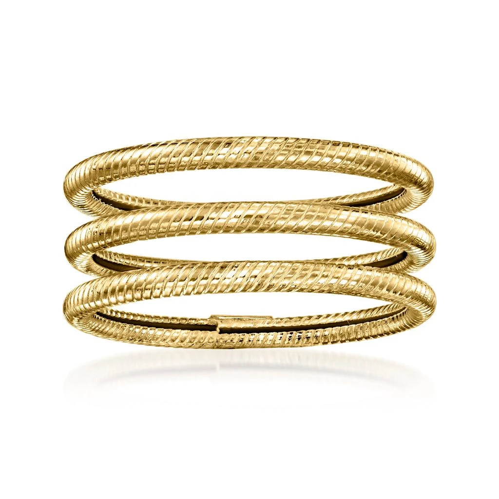 商品Ross-Simons|18kt Yellow Gold Jewelry Set: 3 Roped Rings,价格¥2223,第1张图片