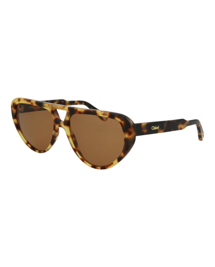 商品Chloé|Aviator-Style Acetate Sunglasses,价格¥871,第4张图片详细描述