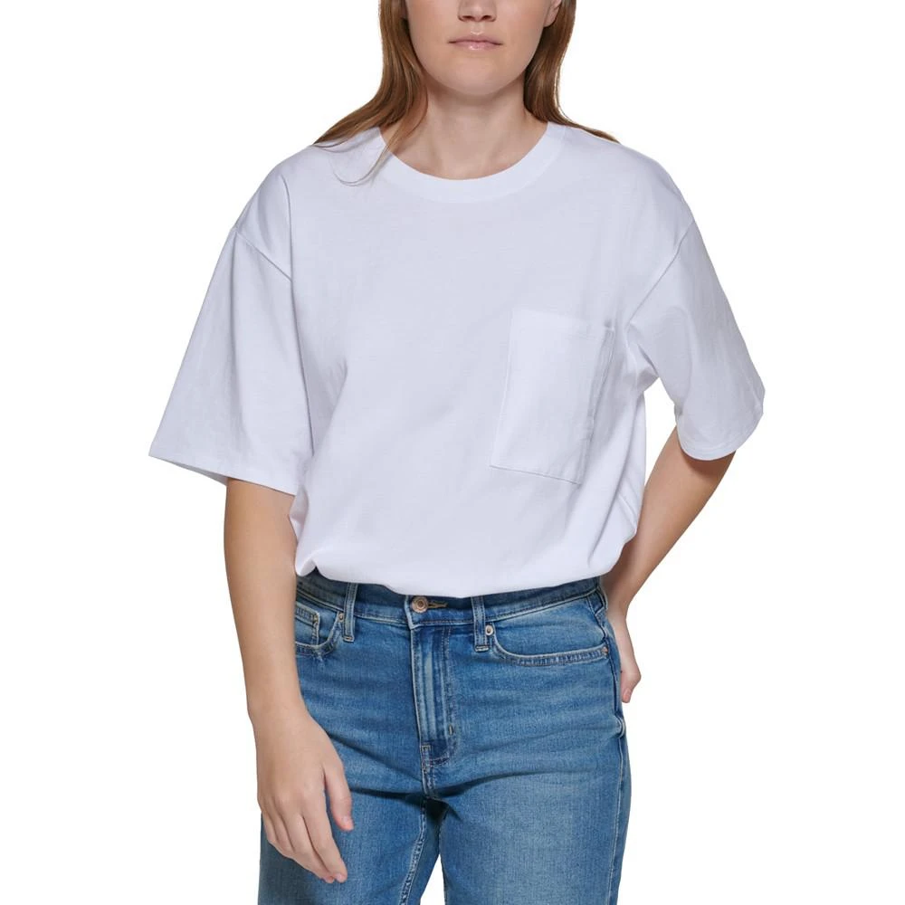 商品Calvin Klein|Women's Cotton Tribeca Oversized T-Shirt,价格¥91,第4张图片详细描述