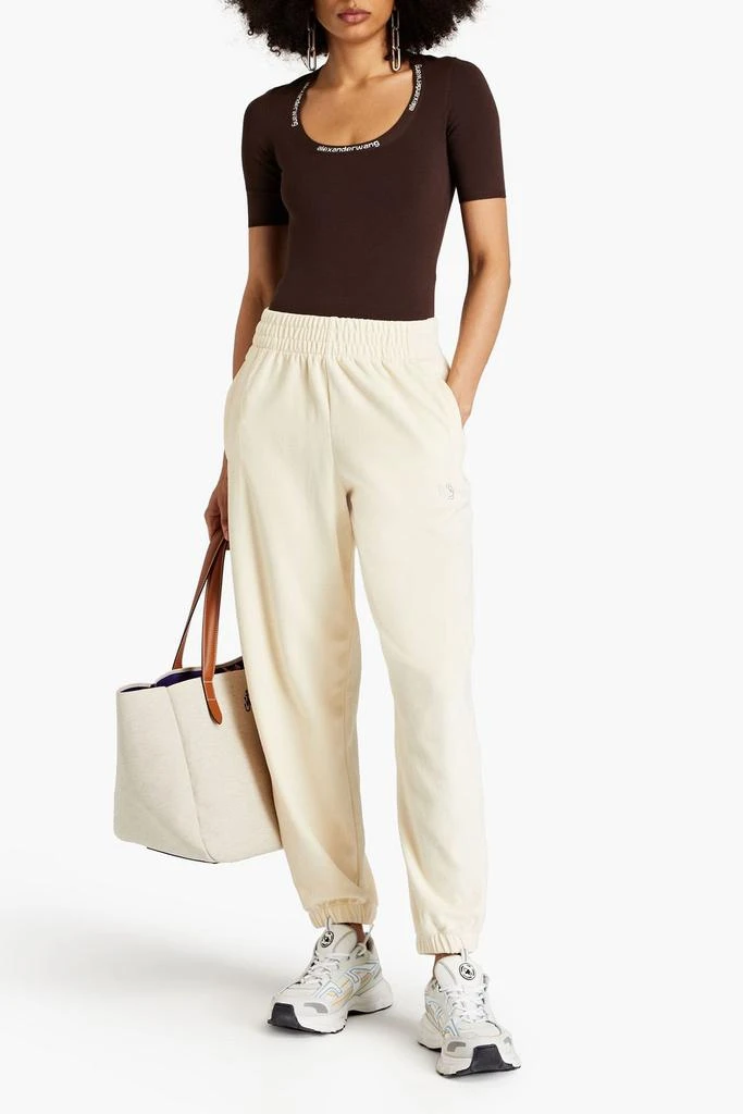 商品Alexander Wang|Embellished cotton-blend velour track pants,价格¥1247,第2张图片详细描述