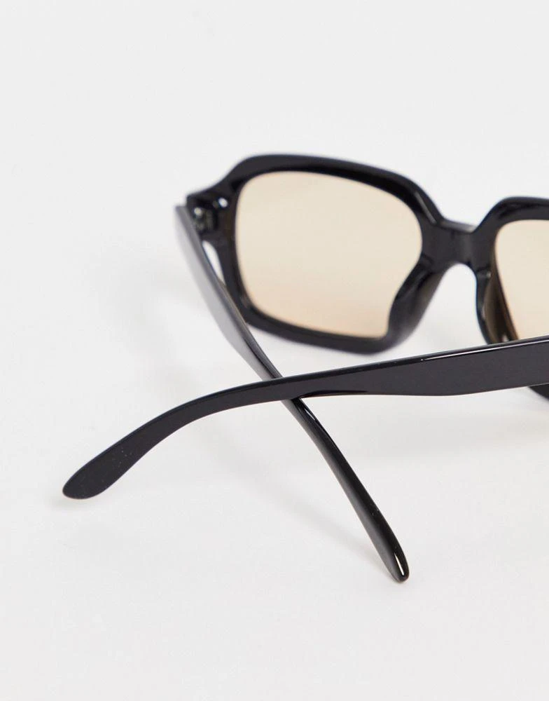 商品Topshop|Topshop 70s rectangle sunglasses with orange lens,价格¥65,第3张图片详细描述