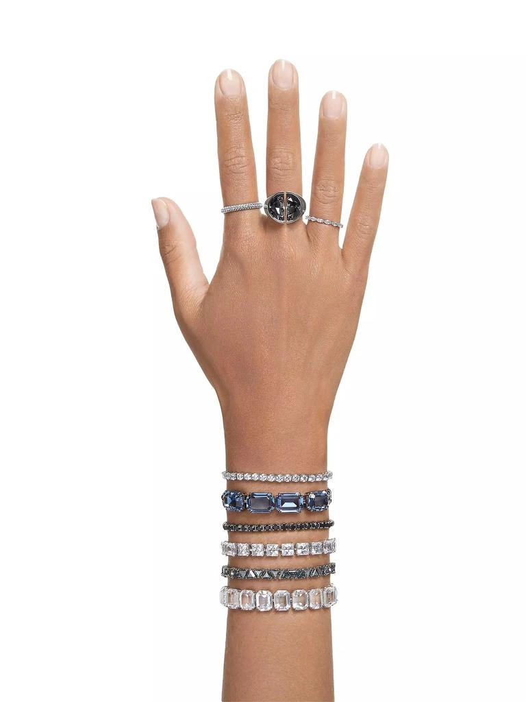 商品Swarovski|Matrix Ruthenium-Plated & Round-Cut Crystal Tennis Bracelet,价格¥1714,第3张图片详细描述