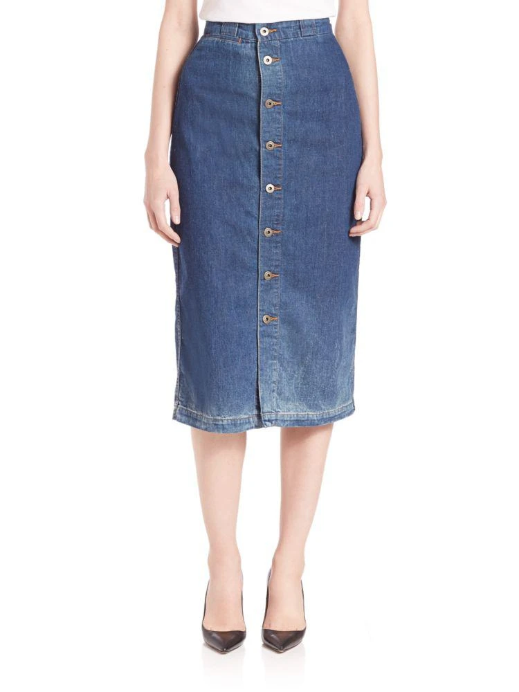 商品AG Jeans|Thea Calf Length Skirt,价格¥1567,第1张图片