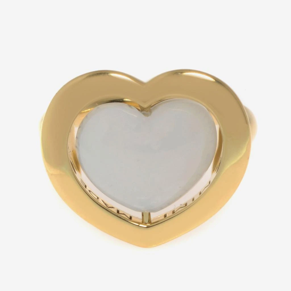 商品Mimi Milano|Mimi Milano  18K Yellow Gold And White Quartzite Spinning Heart Cocktail Ring ALM308G8Q165,价格¥7385,第1张图片