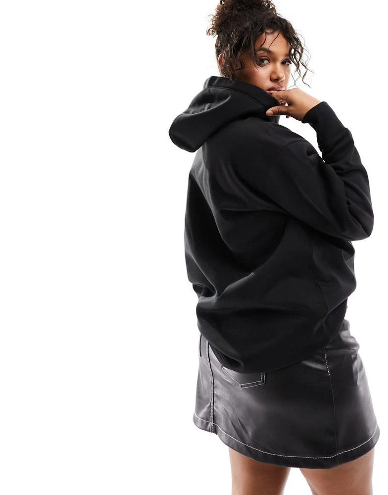 商品Calvin Klein|Calvin Klein Jeans Plus logo drawcord hoodie in black,价格¥865,第4张图片详细描述