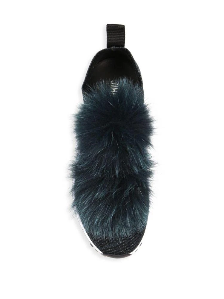 商品Jimmy Choo|Jimmy Choo - Norway Fur Pom-Pom & Lurex Sneakers,价格¥2623,第4张图片详细描述