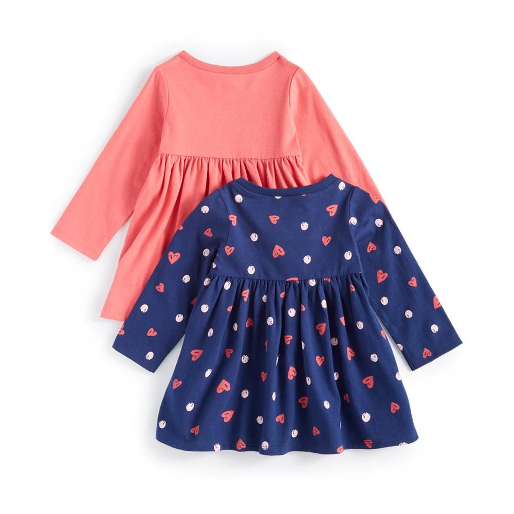 商品First Impressions|Baby Girls Heart Cotton Dresses, Pack of 2, Created for Macy's,价格¥90,第2张图片详细描述