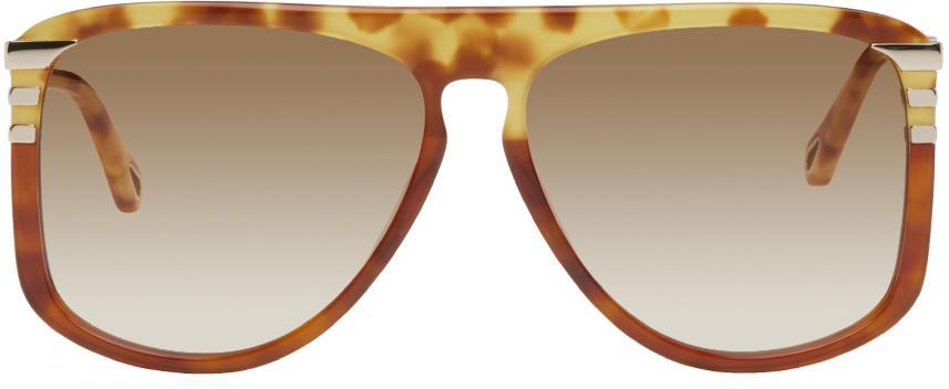 商品Chloé|Tortoiseshell Retro West Sunglasses,价格¥2942,第1张图片