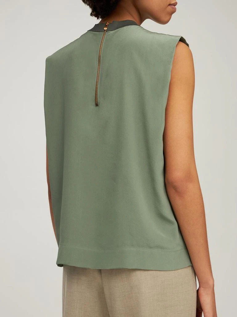 商品AGNONA|Sleeveless Crêpe De Chine Top,价格¥2089,第2张图片详细描述