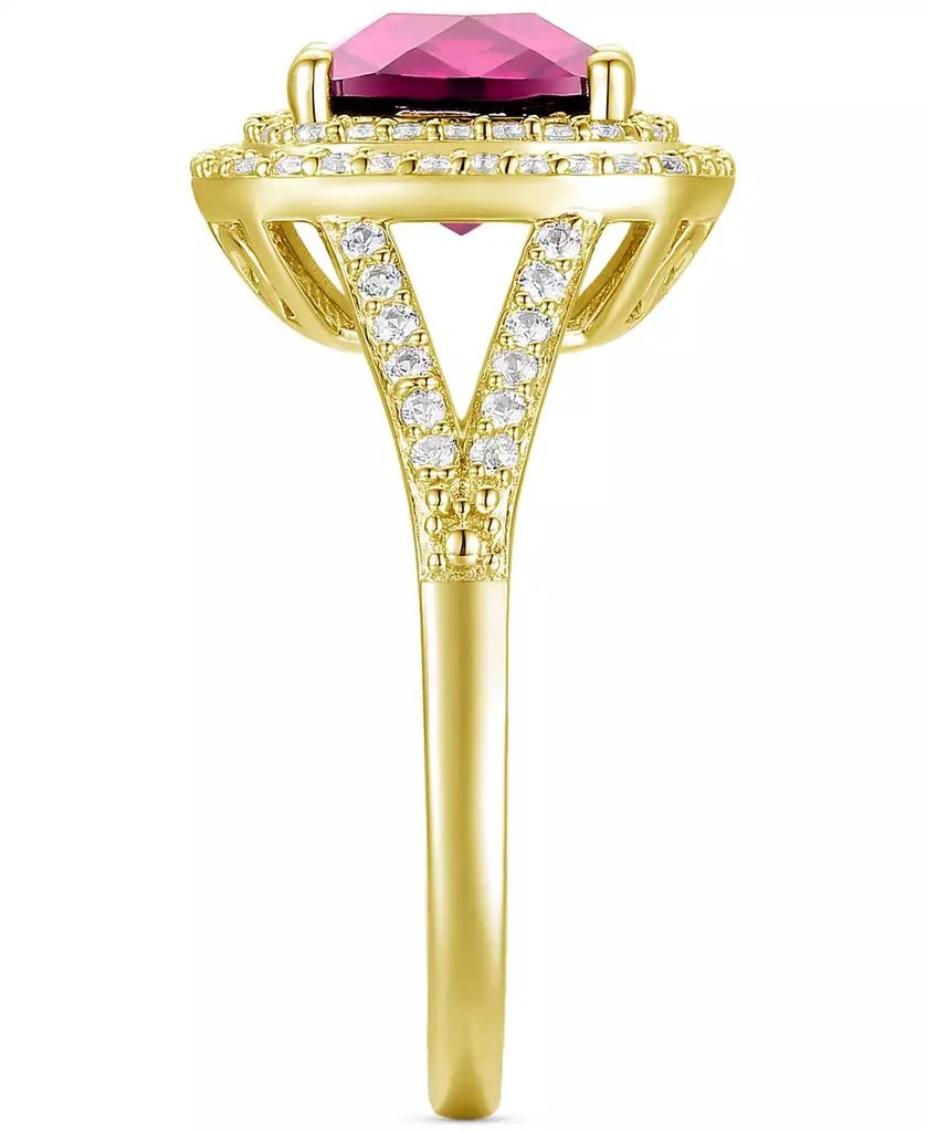 商品Macy's|Lab-Grown Ruby (2-1/2 ct. t.w.) and White Sapphire (1/2 ct. t.w.) Ring in 14k Gold-Plated Sterling Silver,价格¥1355,第4张图片详细描述
