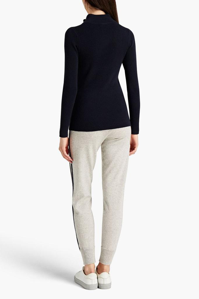 Ribbed cashmere half-zip sweater商品第3张图片规格展示