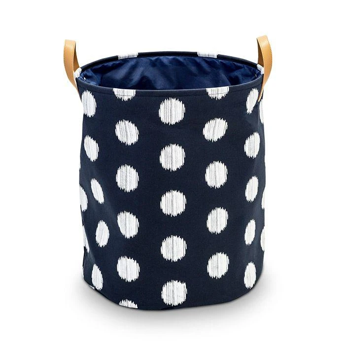 商品Honey Can Do|Coastal Collection Portable Laundry Bin, Navy and Grey Dot,价格¥376,第1张图片