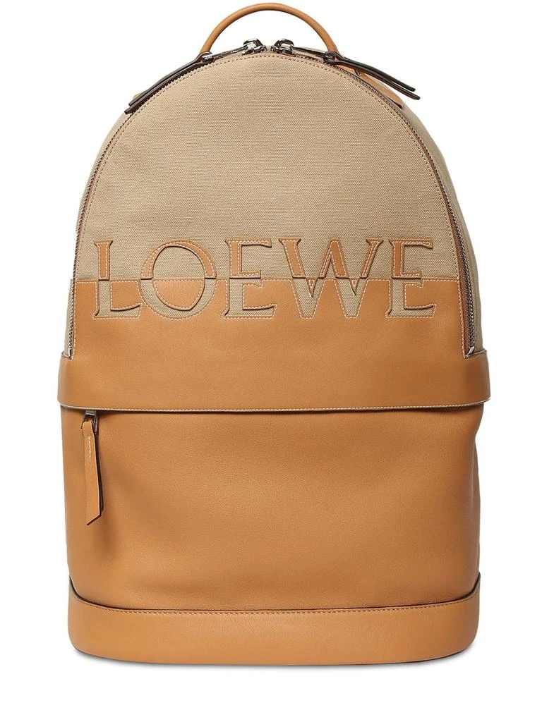 商品Loewe|Logo Canvas & Leather Backpack,价格¥17157,第1张图片