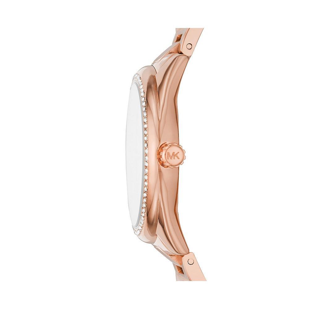 商品Michael Kors|Women's Janelle Multifunction Rose Gold-Tone Stainless Steel Bracelet Watch 36mm MK7095,价格¥917,第5张图片详细描述
