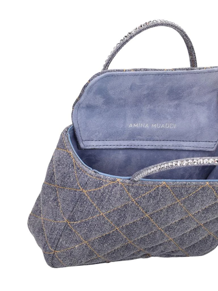 商品Amina Muaddi|Amini Betty Denim Top Handle Bag,价格¥8272,第5张图片详细描述