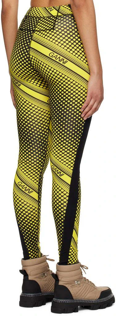 商品Ganni|Yellow & Black Zipper Leggings,价格¥873,第3张图片详细描述