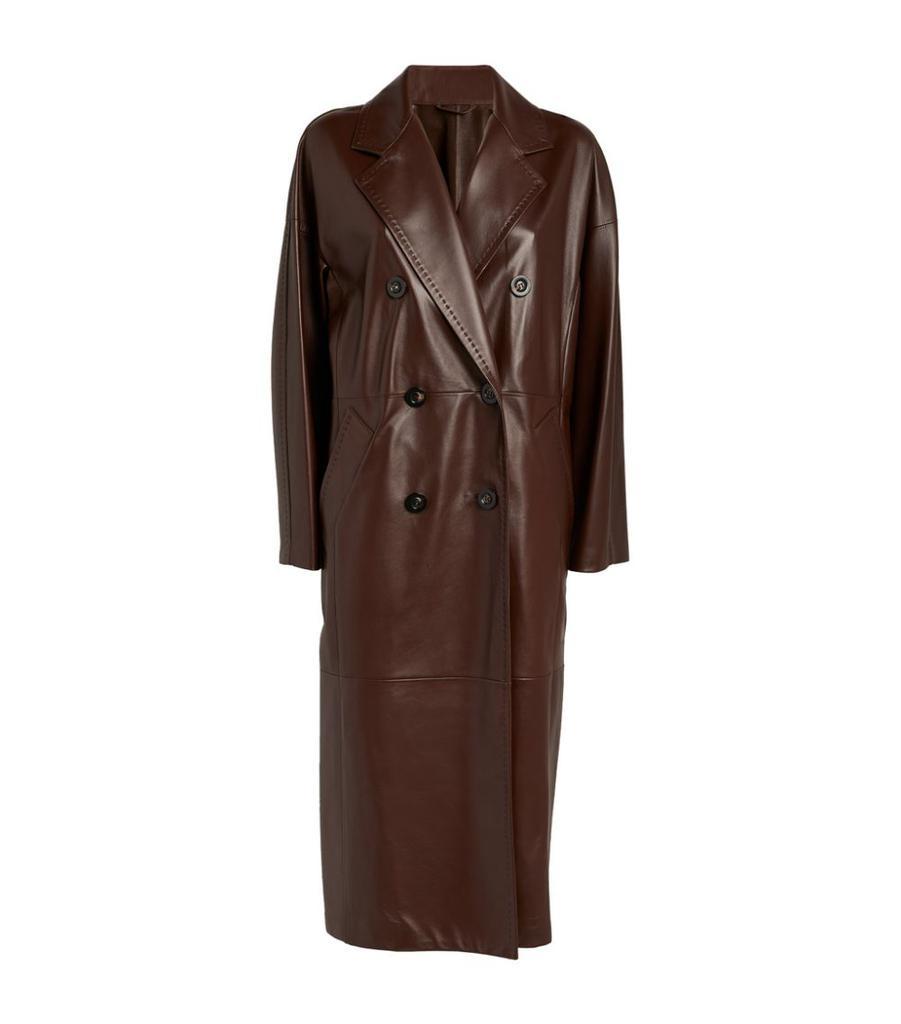 商品Max Mara|Leather Trench Coat,价格¥32030,第1张图片