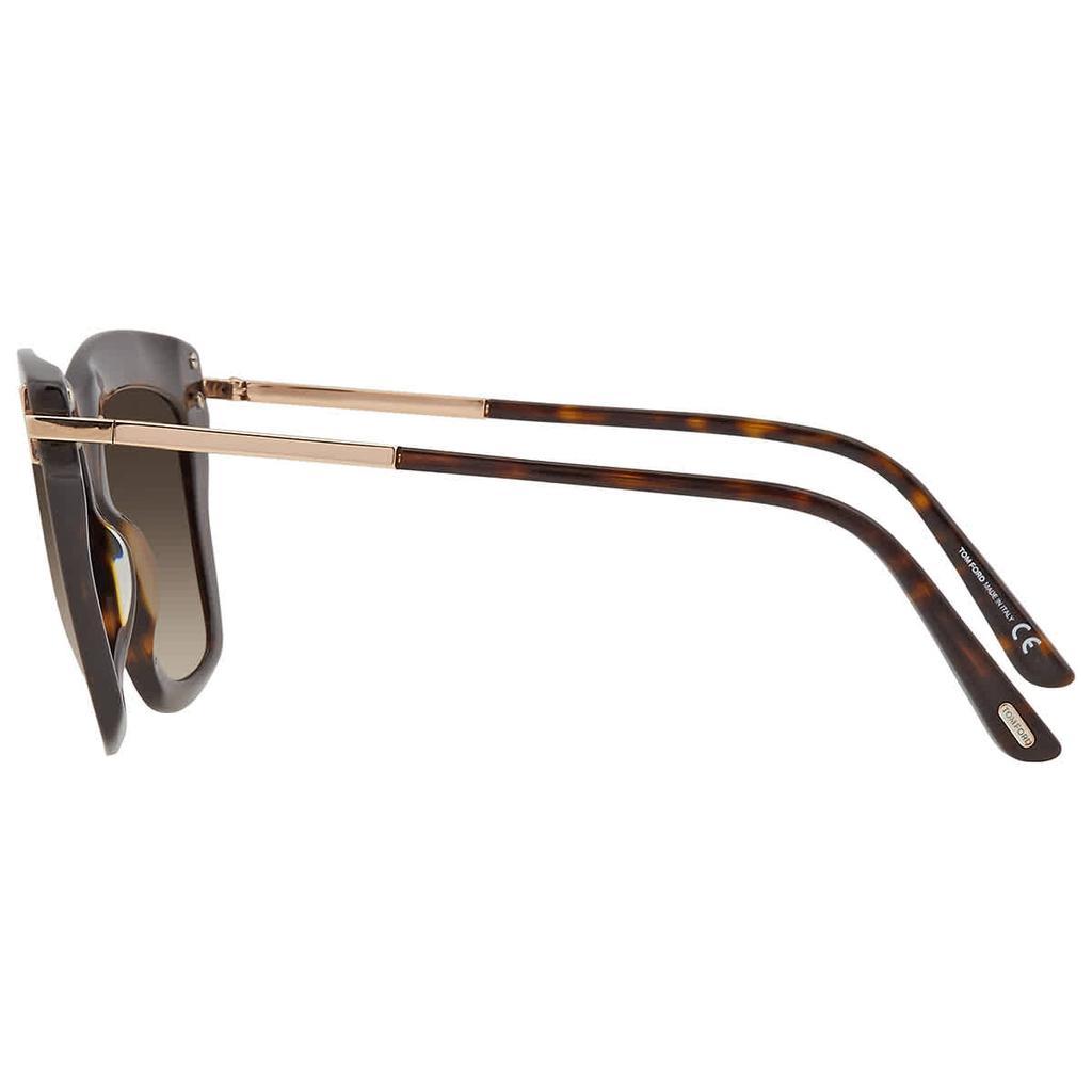 商品Tom Ford|Tom Ford Dasha Polarized Brown Square Ladies Sunglasses FT0822 52H 52,价格¥1314,第5张图片详细描述
