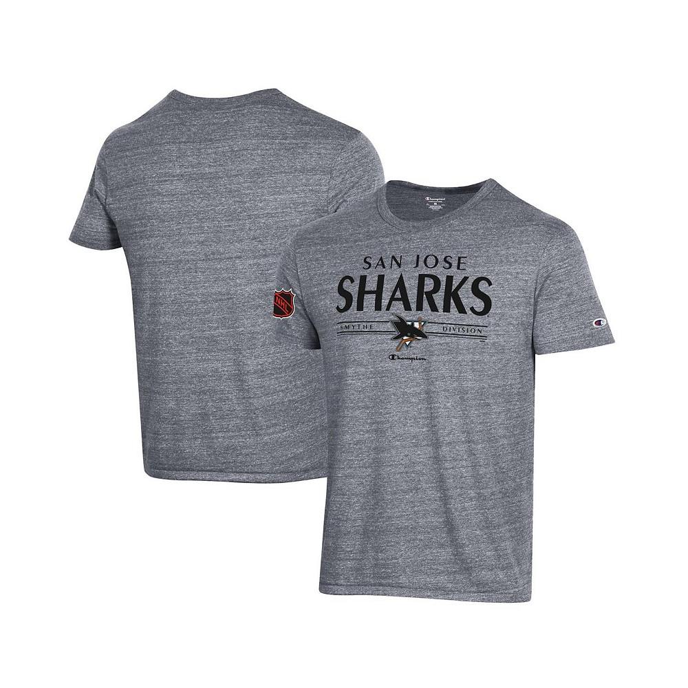 Men's Gray San Jose Sharks Tri-Blend T-shirt商品第1张图片规格展示