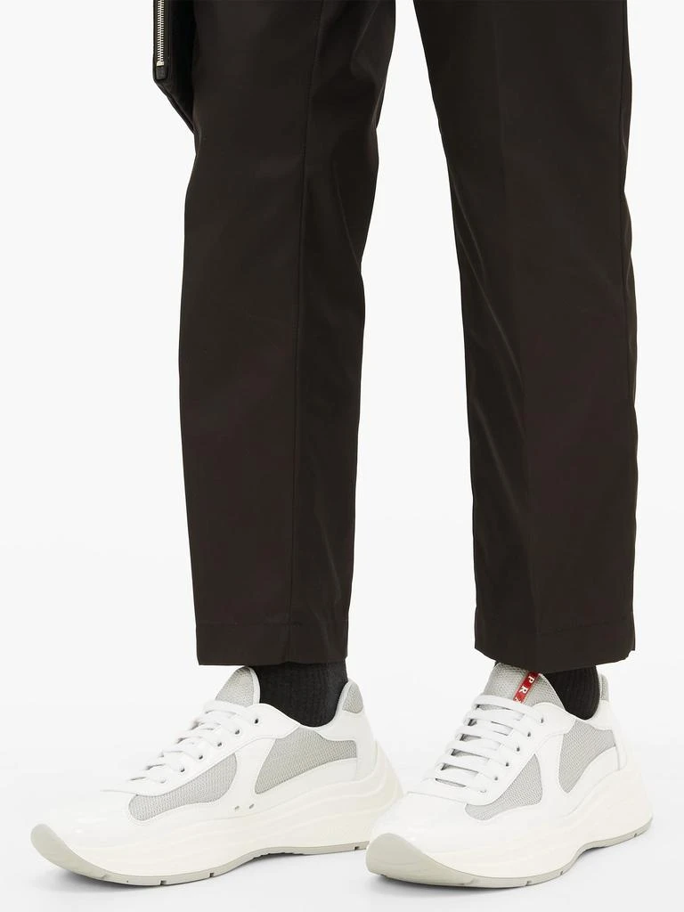 商品Prada|America's Cup patent leather and mesh trainers,价格¥5989,第4张图片详细描述