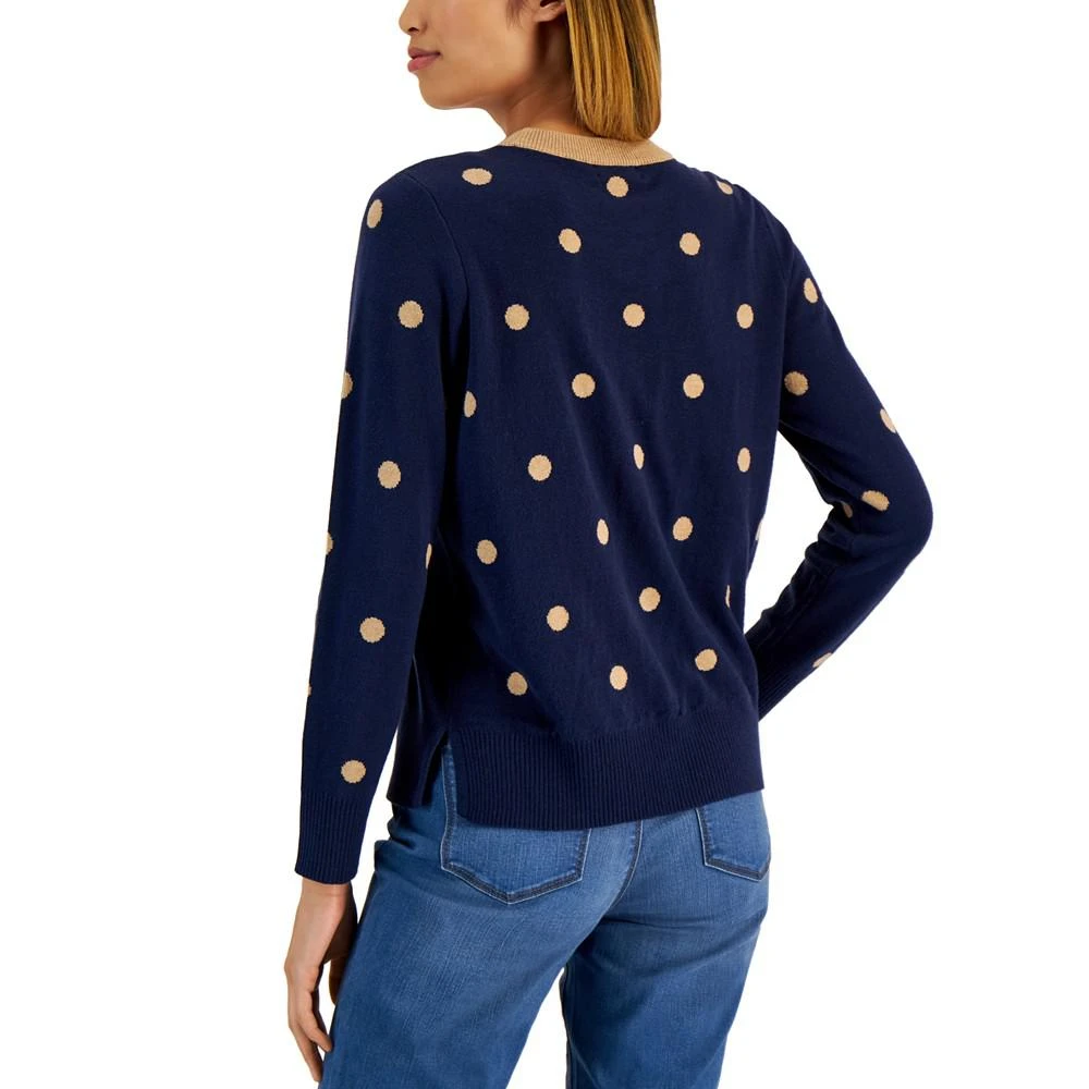 商品Charter Club|Polka-Dot Sweater, Created for Macy's,价格¥129,第2张图片详细描述