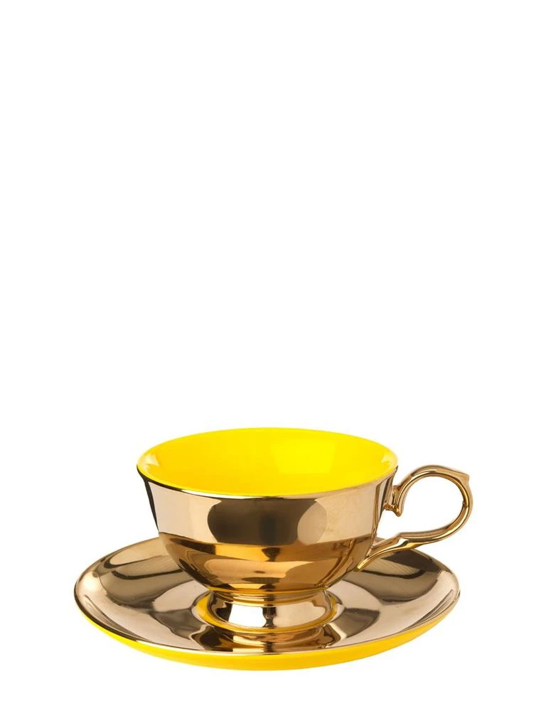 商品POLSPOTTEN|Set Of 4 Legacy Gold Tea Cups & Saucers,价格¥1051,第4张图片详细描述