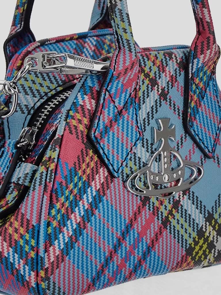 商品Vivienne Westwood|Vivienne Westwood Orb Plaque Checked Tote Bag,价格¥2389,第4张图片详细描述