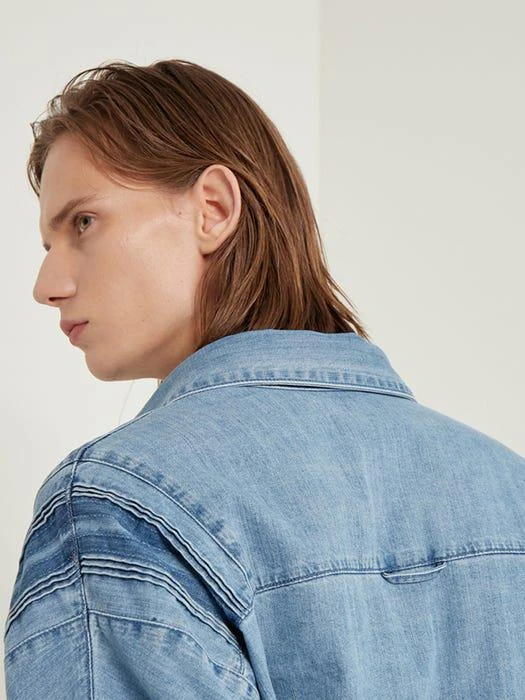 商品SYSTEM HOMME|Pin Tuck Denim Shirts_Blue,价格¥2613,第2张图片详细描述