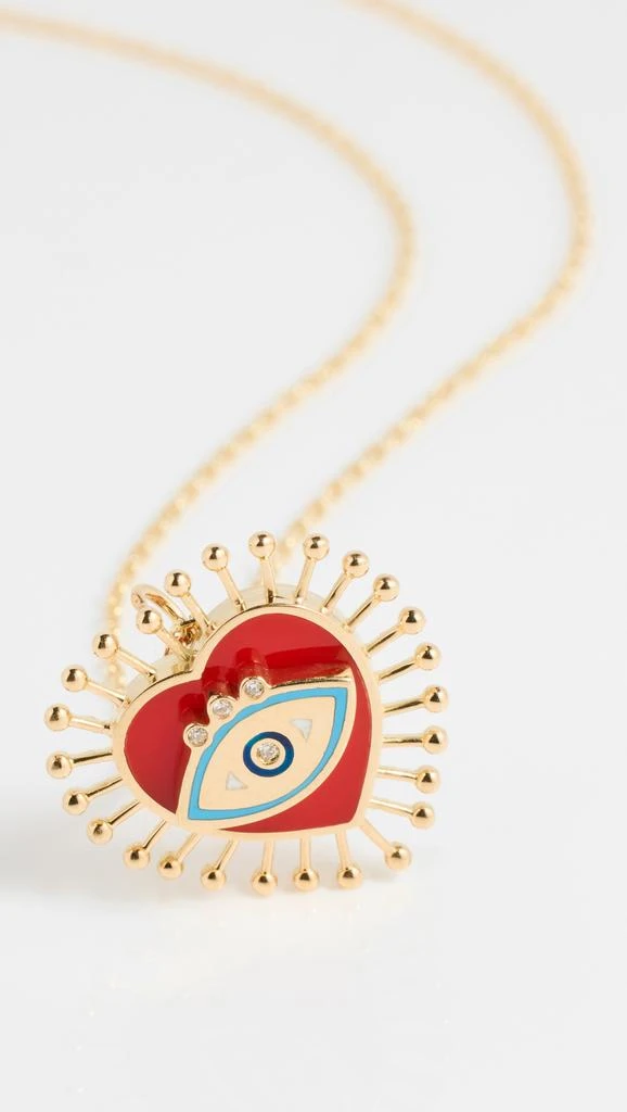 商品L’Atelier Nawbar|L’Atelier Nawbar 18k Eye Heart U Pendant Necklace,价格¥7331,第2张图片详细描述