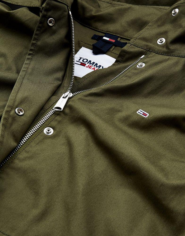 商品Tommy Hilfiger|Tommy Jeans hooded parka in olive green,价格¥1252,第6张图片详细描述