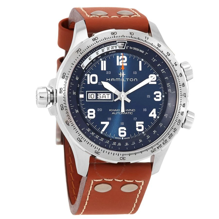 商品Hamilton|Khaki Aviation X-Wind Lefty Automatic Blue Dial Men's Watch H77765541,价格¥6615,第1张图片