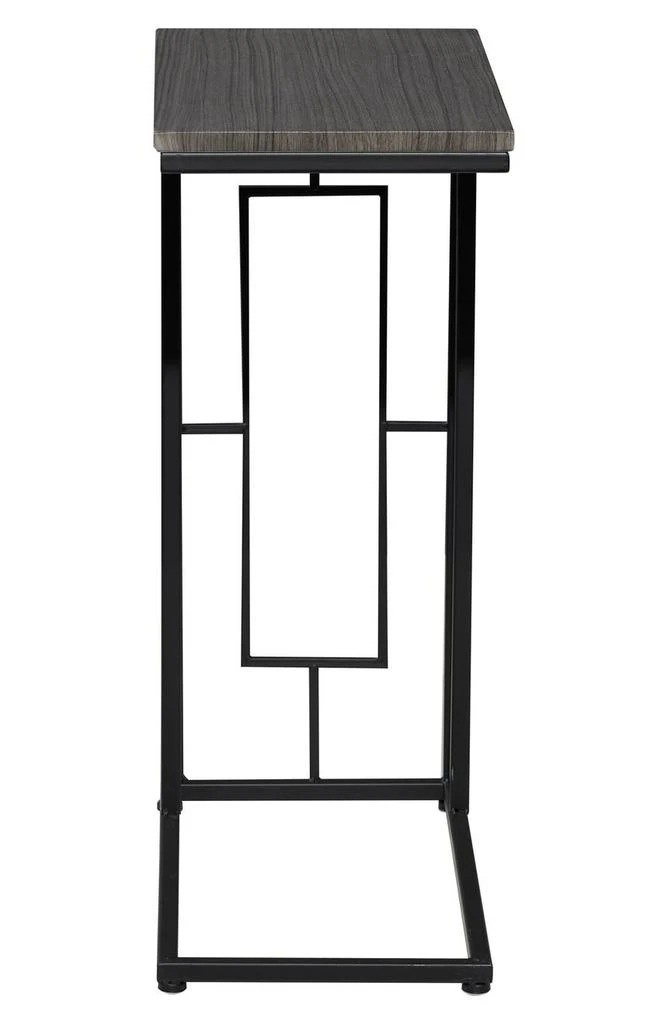 商品GINGER BIRCH STUDIO|Dark Brown Wood Contemporary Accent Table with Black Metal Base,价格¥796,第4张图片详细描述