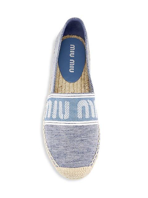 Denim Logo Slip-On Espadrilles商品第5张图片规格展示