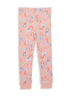 商品Little Me|Little Girl's 4-Piece Mermaid-Print & Star-Print Set,价格¥118,第3张图片详细描述