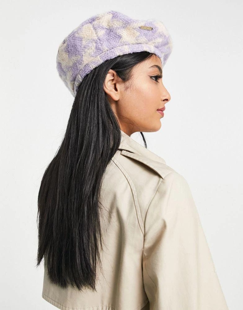 商品River Island|River Island dogtooth beret in light purple,价格¥75,第2张图片详细描述