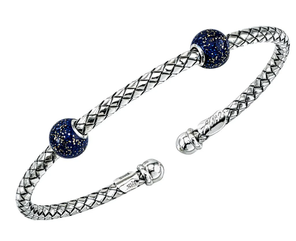 商品Alisa|Alisa Women's Sterling Silver & Black Enamel Bracelet,价格¥983,第1张图片