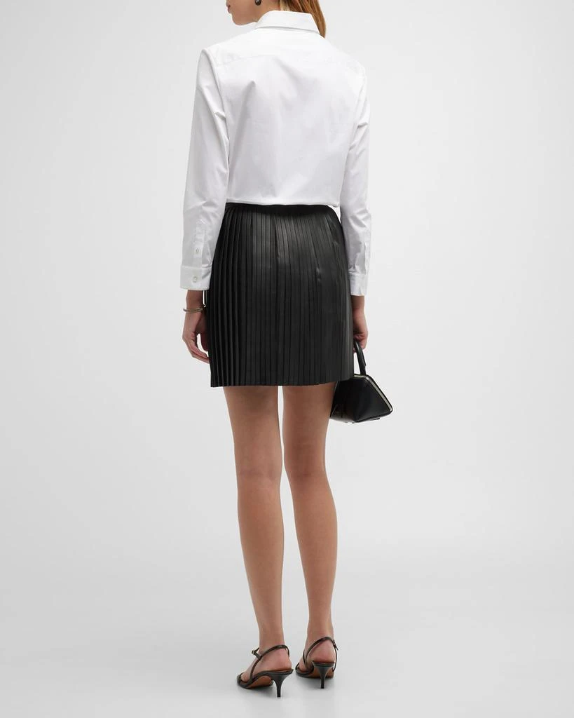 商品Theory|Pleated Leather Mini Skirt,价格¥2496,第5张图片详细描述