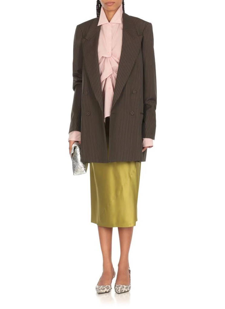 商品Dries Van Noten|Sleek Acid Green Silk Skirt,价格¥2872,第5张图片详细描述
