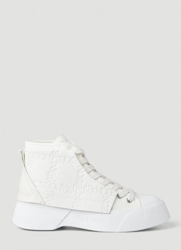 商品JW Anderson|Logo Debossed Sneakers in White,价格¥1218,第1张图片