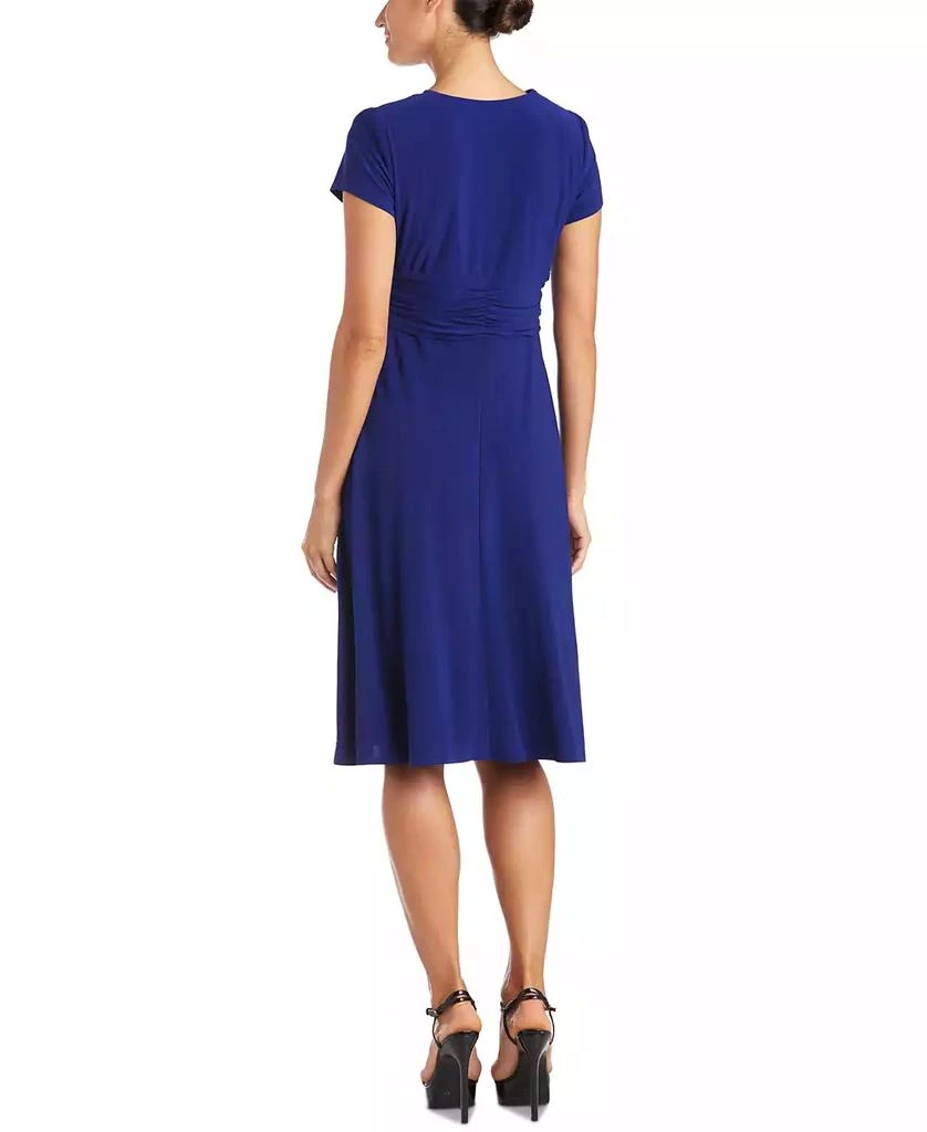 商品R & M Richards|R&M Richards Short-Sleeve Faux-Wrap Dress,价格¥661,第2张图片详细描述