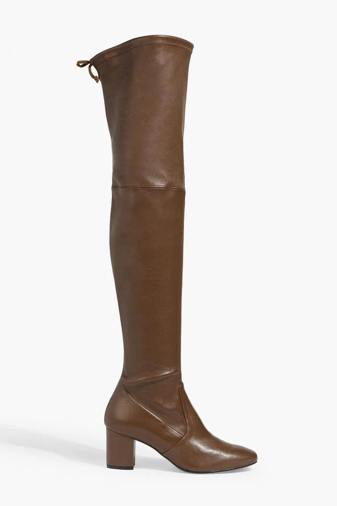 商品Stuart Weitzman|Genna 60 City glossed-leather thigh boots,价格¥2345,第1张图片
