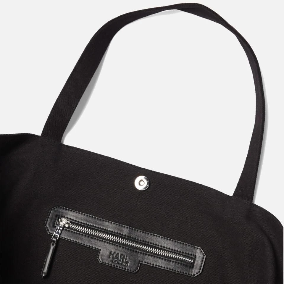 商品Karl Lagerfeld Paris|Karl Lagerfeld Women's K/Ikonik Karl Tote Bag - Black,价格¥330,第3张图片详细描述