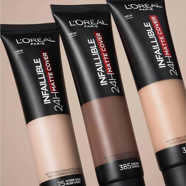 商品L'Oreal Paris|L'Oréal Paris Infallible 32hr Matte Cover Foundation 35ml (Various Shades),价格¥113,第2张图片详细描述