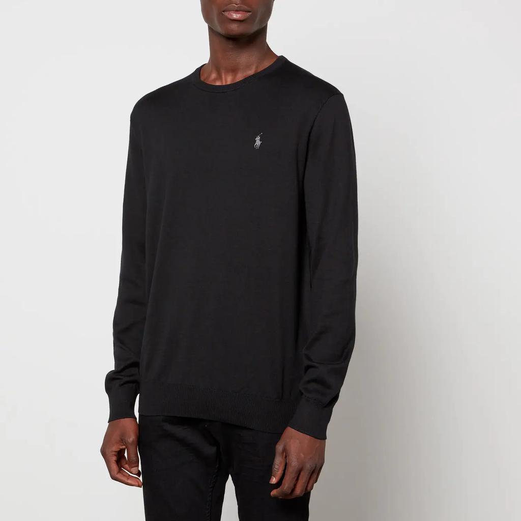 商品Ralph Lauren|Polo Ralph Lauren Men's Slim Fit Cotton Sweater - Polo Black,价格¥1100,第1张图片