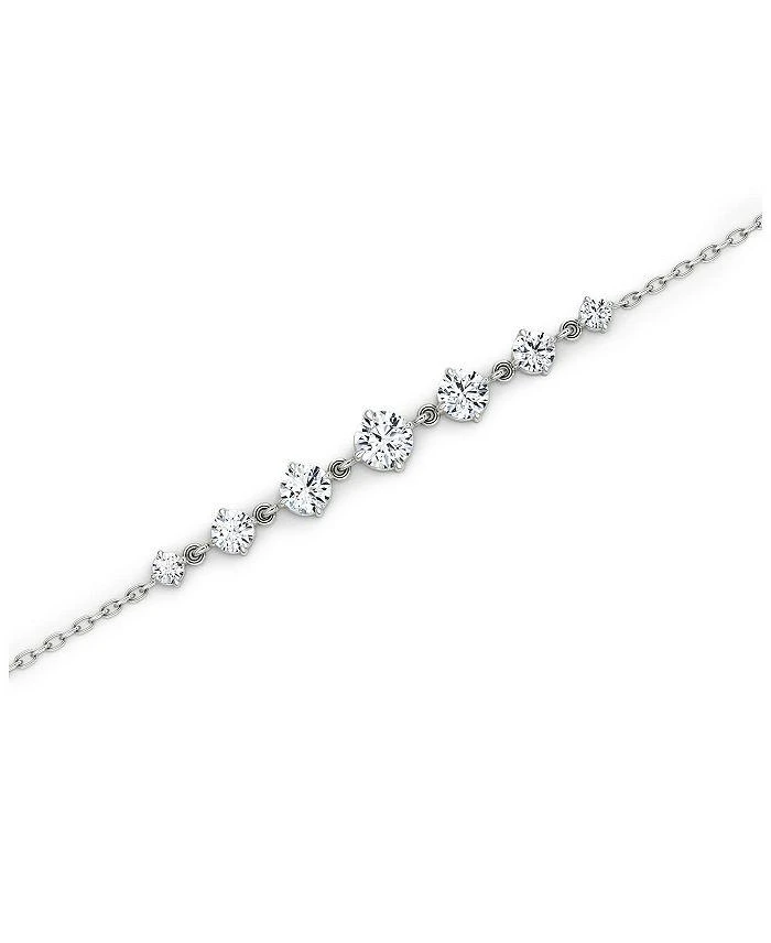 商品VRAI|Linked Lab-Grown Diamond Tennis Bracelet in 14K White Gold and Gold, .85ctw Round Brilliant Lab Grown Diamonds,价格¥7065,第3张图片详细描述