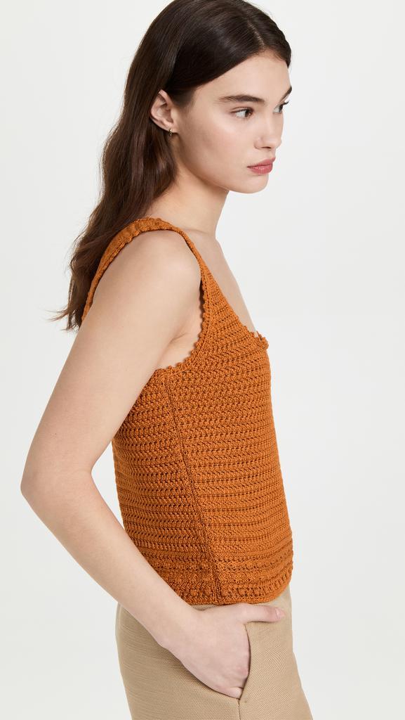 商品Vince|Vince Crochet Square Tank,价格¥1100,第6张图片详细描述