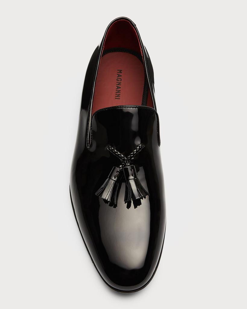 Men's Patent Leather Tassel Loafers商品第4张图片规格展示