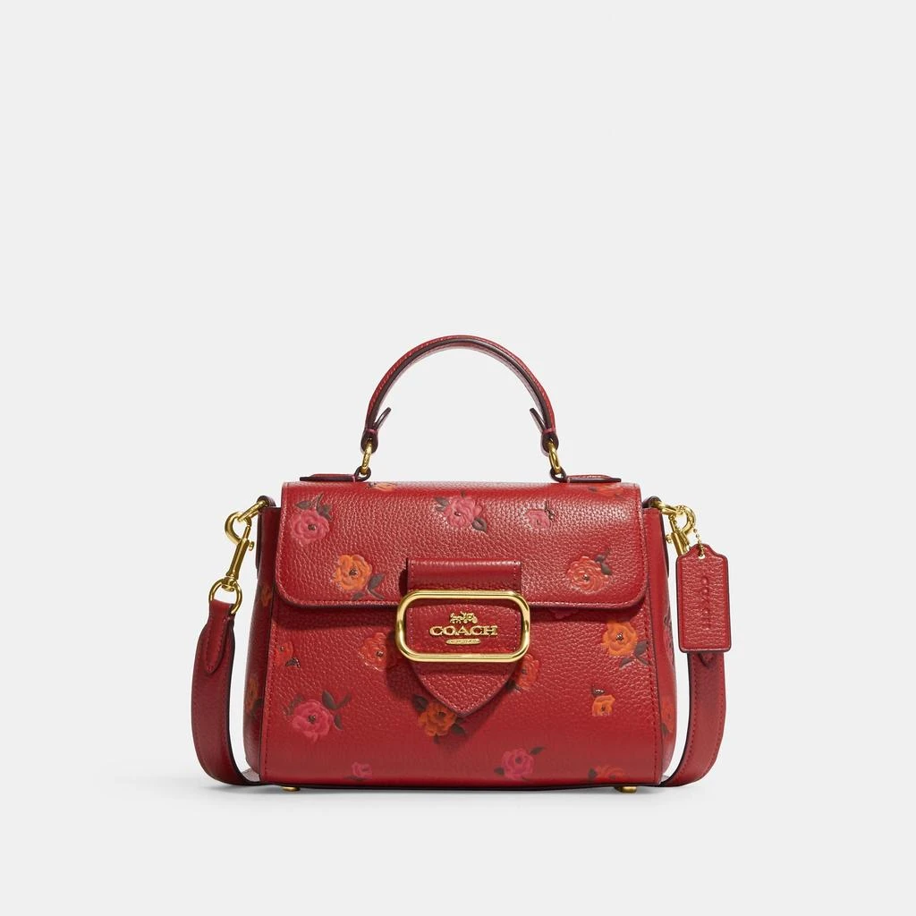 商品Coach|Coach Outlet Morgan Top Handle Satchel With Peony Print,价格¥1286,第1张图片