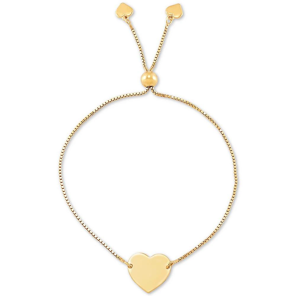 商品Giani Bernini|Polished Heart Bolo Bracelet in 18k Gold-Plated Sterling Silver, Created for Macy's,价格¥149,第3张图片详细描述