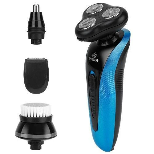 商品VYSN|4-In-1 Rechargeable IPX7 Waterproof Electric Shaver & Trimmer For Men With 4 Replacement Heads,价格¥990,第1张图片